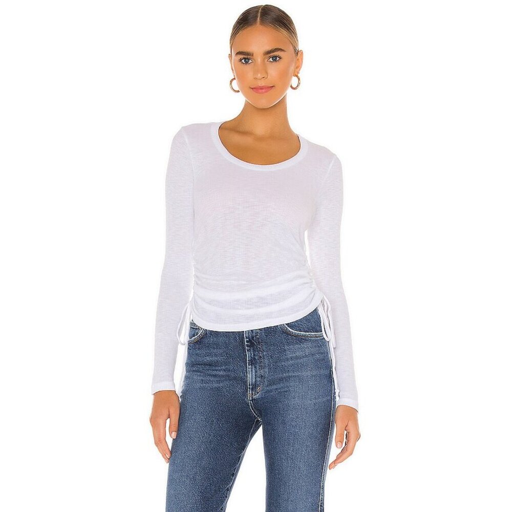 Sundry Shirred Seams Long Sleeve Top